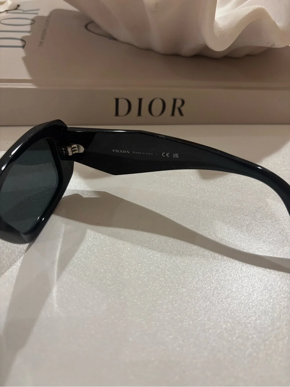 Prada Black Women's Sunglasses with Logo Accent